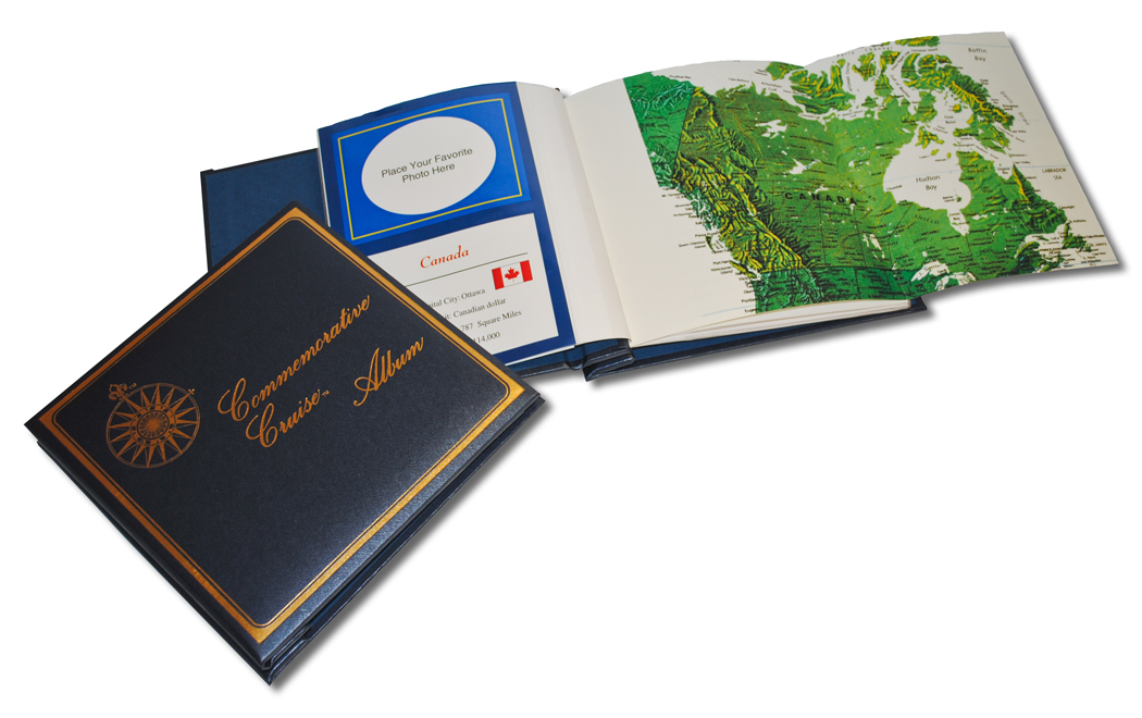 Turned edge casemade promotional keepsake scrapbook gift cruise vacation memory albums